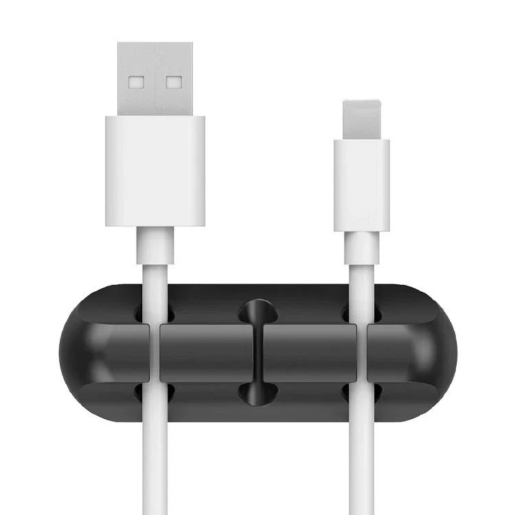 Silicone Cable Organiser - Desktop Cord Holder for USB, Chargers & Cables