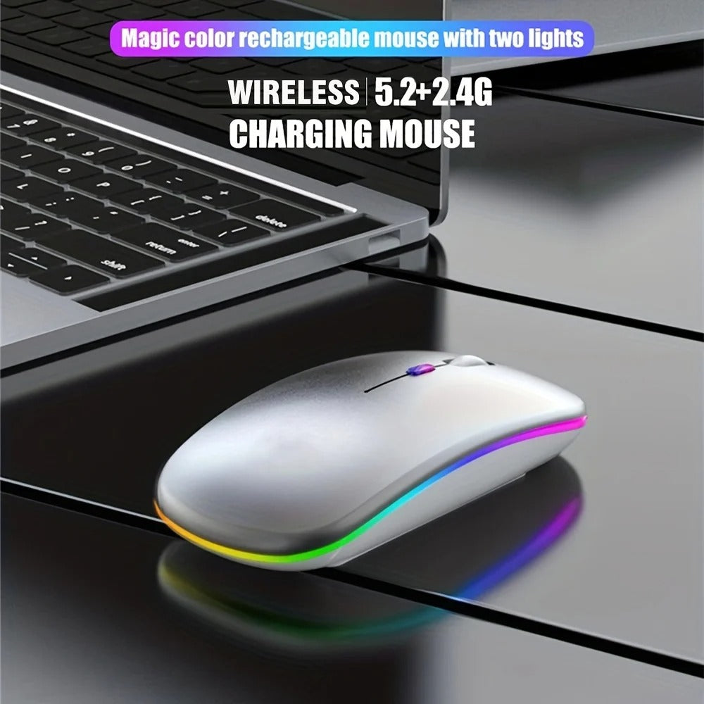 Wireless Bluetooth Mouse With USB Type C Adapter