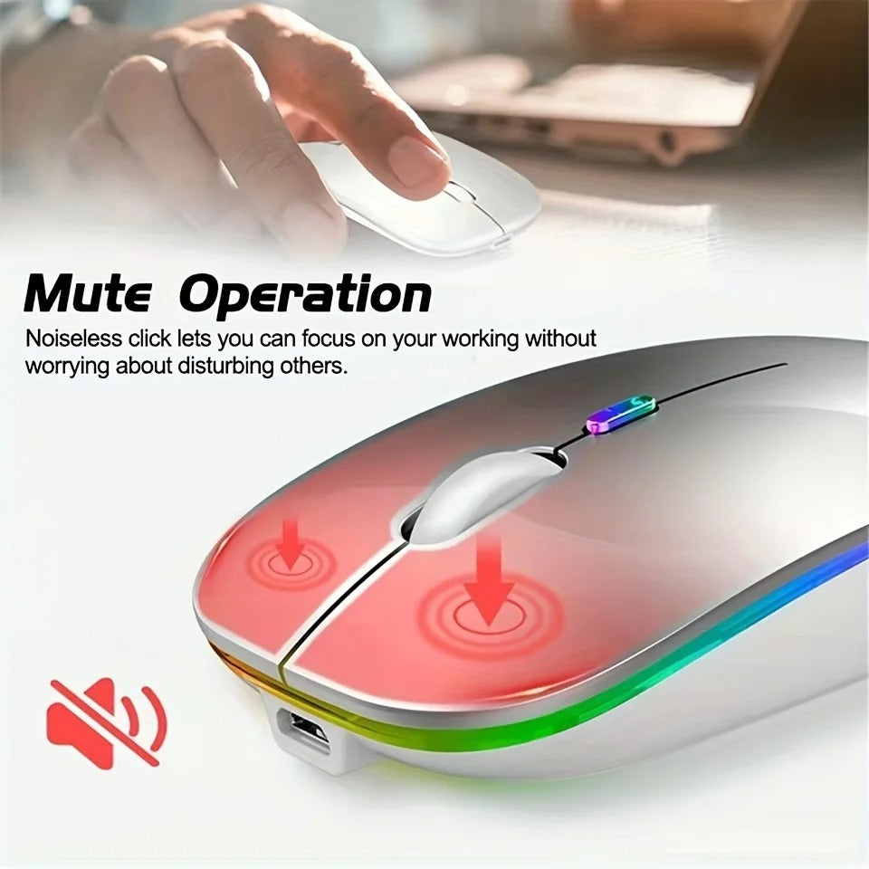 Wireless Bluetooth Mouse With USB Type C Adapter