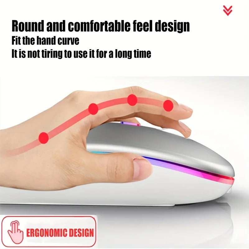 Wireless Bluetooth Mouse With USB Type C Adapter