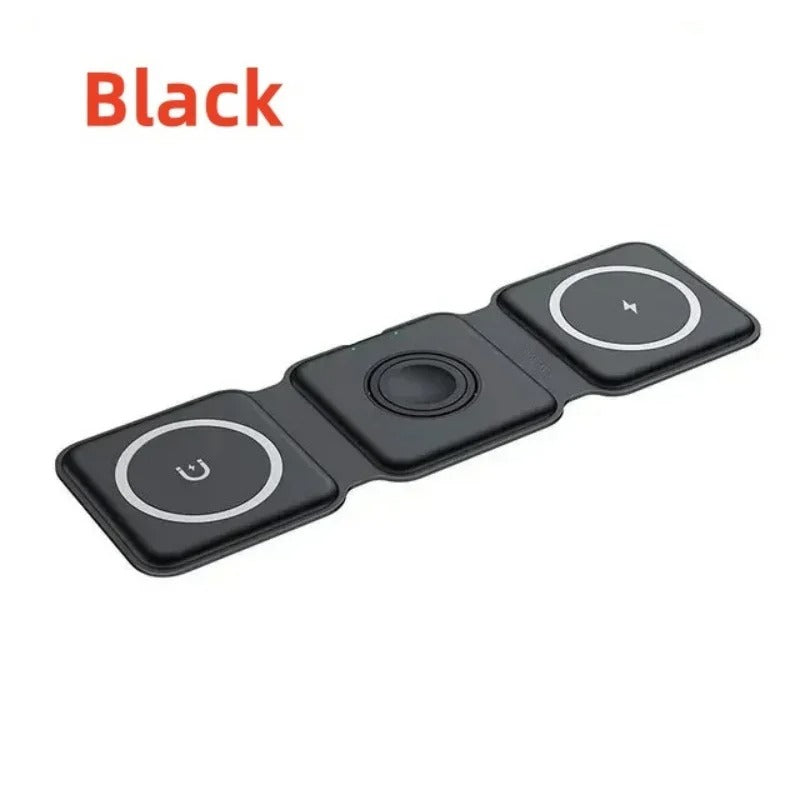 Portable 3-in-1 Fast Wireless Charger – iPhone, Watch & AirPods