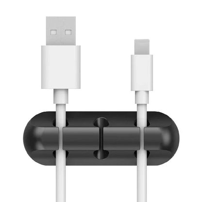 Silicone Cable Organiser - Desktop Cord Holder for USB, Chargers & Cables